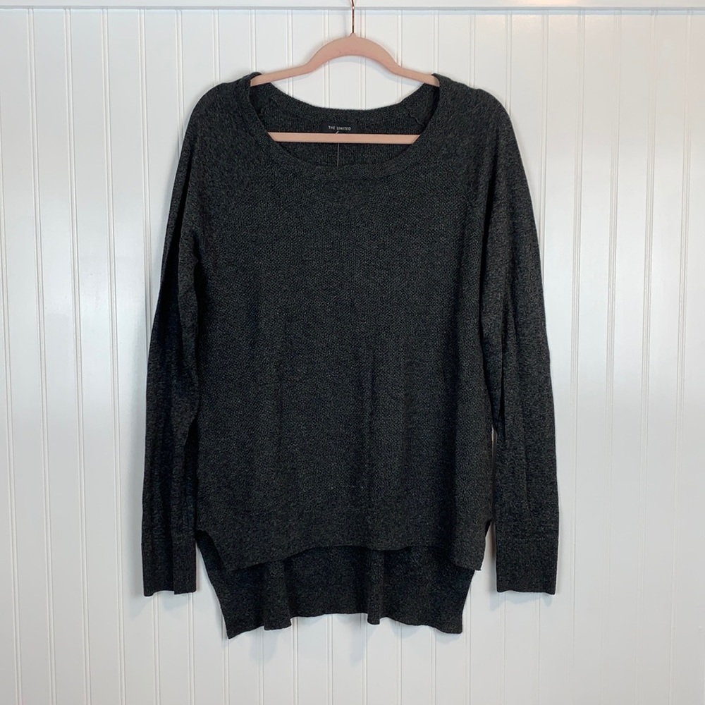 NWT The Limited Heather Charcoal Top Large